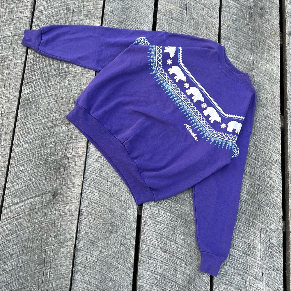Y2K Alaska Puff Print Crewneck Sweatshirt - Picture 2 of 5
